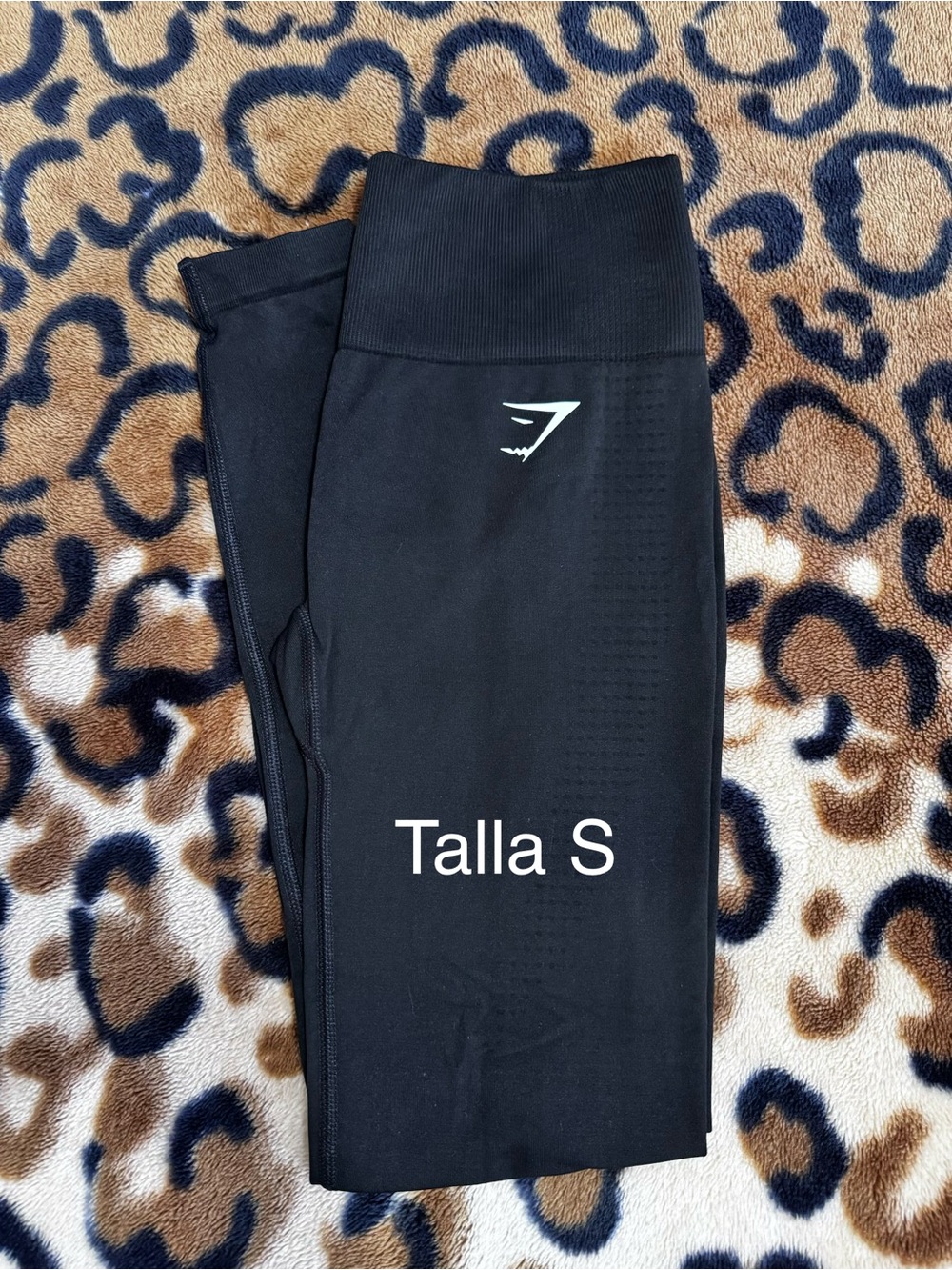 Gymshark Black High-Rise Seamless Leggings with White Logo